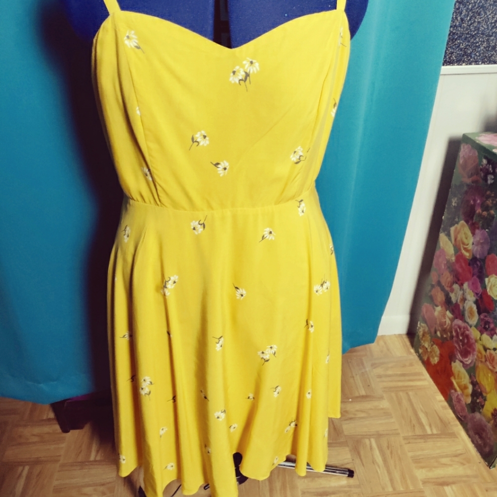 Yellow floral dress